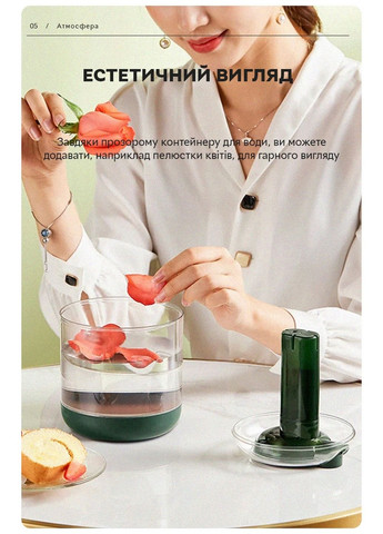 Зволожувач повітря портативний KC-019 аромадифузор електричний 1L, акумулятор 2000mAh Kinscoter (296260286)