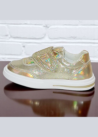 Золоті осінні ортопедичні кросівки на липучці для дівчинки вістеп Weestep