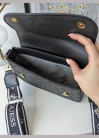 Сумка жіноча чорний стьобаний крос боді через плече No Brand (322464508)