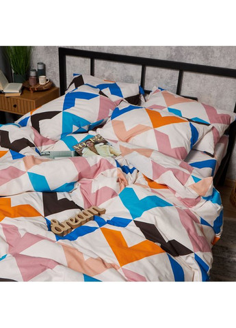 Комплект постельного белья Бязь Gold Люкс Полуторний Евро 160х220 наволочки 4х70х70 (MS-820008984) Moon&Star Color Clash (356116260)