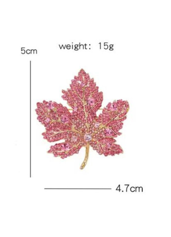 Брошка рожевий No Brand листочок (363188097)