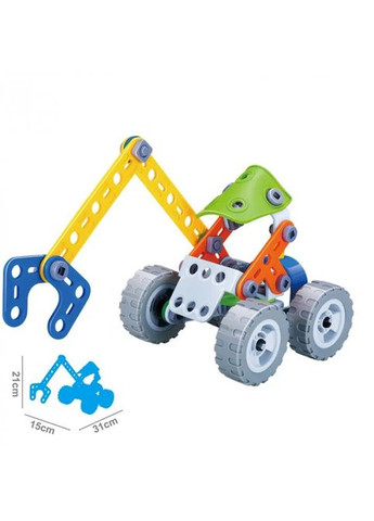 Болтова розбірна іграшка BuildandPlay "Екскаватор" J-7704, 74 елементи Hanye (301835347)