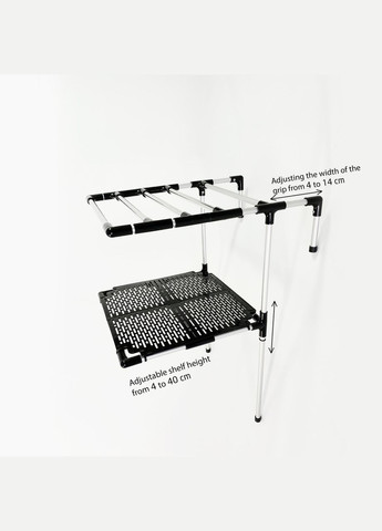 Регульована 2-поверхова металева сушарка для взуття та дрібних речей на батарею опалення Trol-2 Metaplant (300854236)