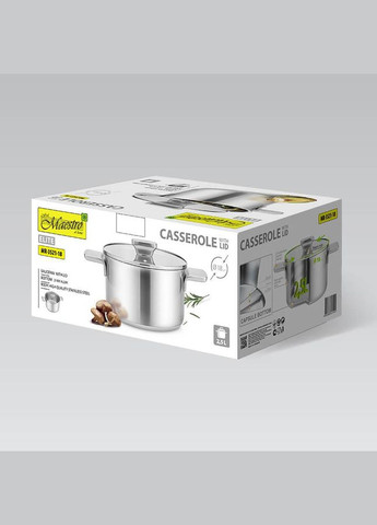 Каструля нержавійка з кришкою 18 см, 2.5 л (MR-3521-18) Maestro (334712882)