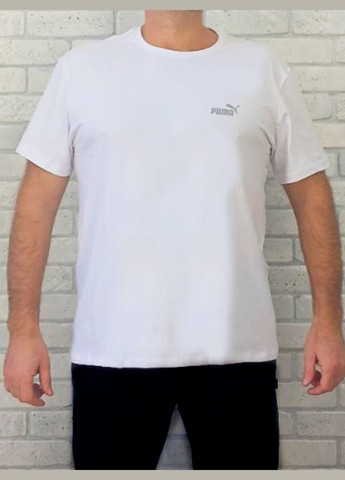 Белая футболка мужская белая однотонная большого размера батал, узбекистан 95% коттон 5% эластан, с накатом с коротким рукавом No Brand