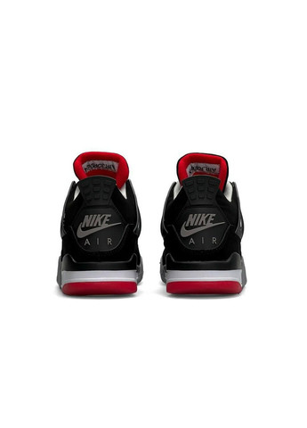 Белые демисезонные кроссовки мужские nike air jordan 4 retro bred найк аир джордан No Brand