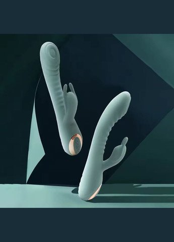 Вібратор з римінгом для точки G та кліторальним відростком Sweet Em Velvet Lure. зелений No Brand (303889168)