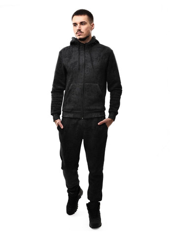 Темно-серый зимний костюм спортивный мужской No Brand