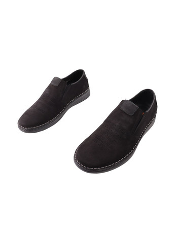 Туфлі чоловічі чорні натуральний нубук Detta 142-24DTC (299922070)