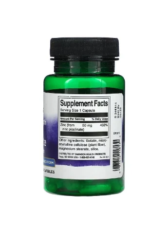 Zinc Picolinate 50 mg 60 капсул Swanson (387022620)