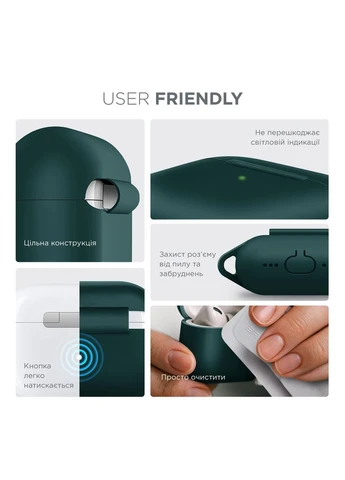Чехол Hang Case для Apple AirPods Pro 2 Dark Green (ARM68591) KLB ArmorStandart (390064227)