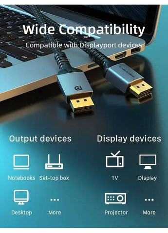 Кабель DisplayPort - DisplayPort V 1.4 (M/M), 3 м Black (CD11N) CABLETIME (370619748)