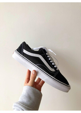 КЕДИ ЖІНОЧІ VANS OLD SKOOL BLACK WHITE V3 ВАНС ОЛД СКУЛ No Brand чорні демісезони (368859862)