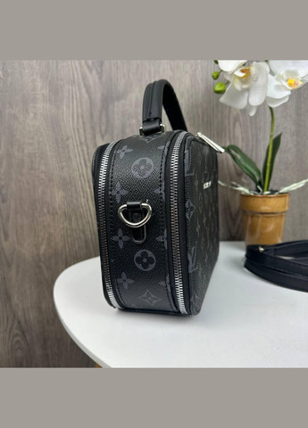 Мини-сумка на плечо каркасная экокожа с металлической фурнитурой черная (sku_1063Ч) No Brand (330576755)