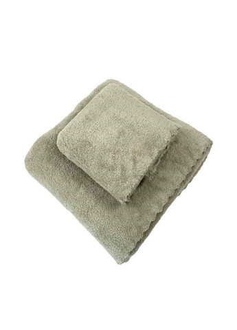 Комплект однотонних рушників 2 шт., мікрофібра Homedec однотонний оливковий