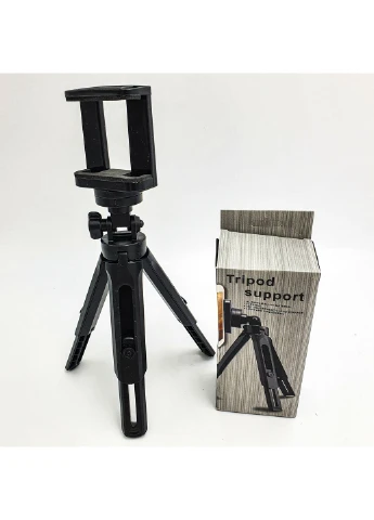 Штатив телескопічний для телефону камери 12-20 см трипод Tripod support чорний UKC (391726992)