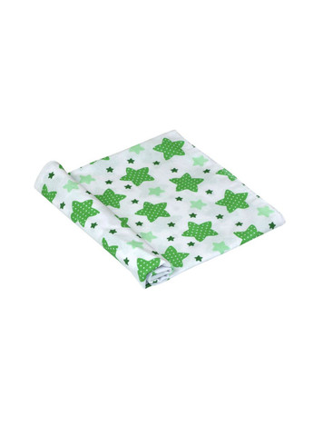 Пеленка ситец 110х100 см Зеленые звездочки #1 Mommy Bag (280941850)