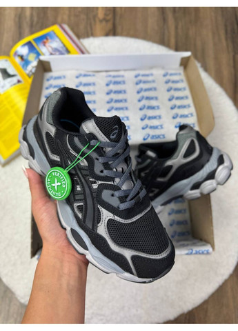 Черные демисезонные кроссовки мужские asics gel nyc black silver асикс гель нюк No Brand