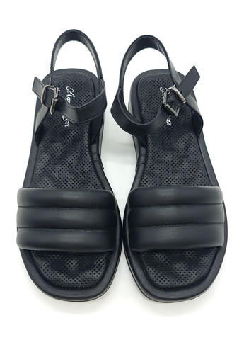 Жіночі босоніжки чорні шкіряні AL-10-5 25,5 см (р) Anna Lucci (258985332)