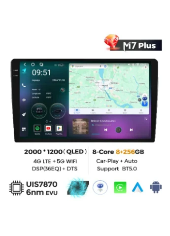 Штатна магнітола M7 Plus Nissan Pathfinder (2004-2014) CarPlay QleD M7 Plus 2k 8Gb+256Gb F2 Mekede (352263000)