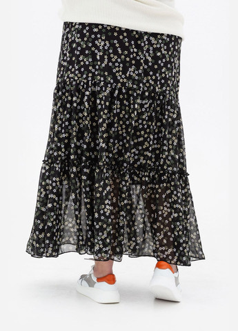 Черная цветочной расцветки юбка jenn Garne