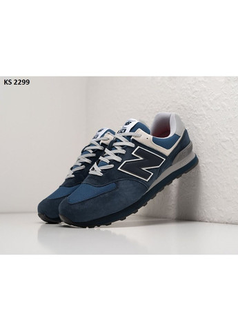 Цветные демисезонные кроссовки мужские new balance 574 dark blue нью беланс 574 No Brand