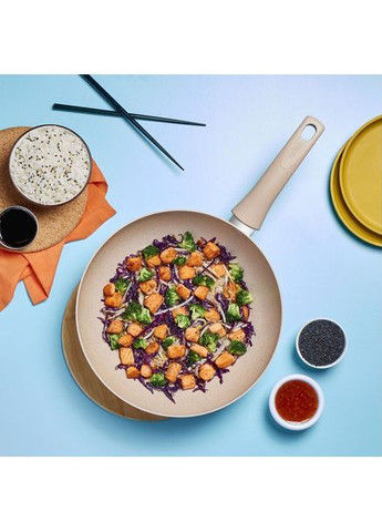 Сковорода ВОК Delight G2931902 28 см бежева Tefal (364769463)