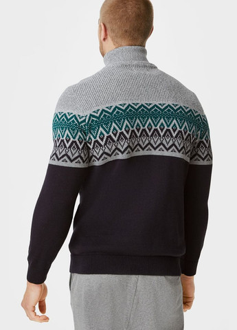Сіро-синій зимовий светр C&A