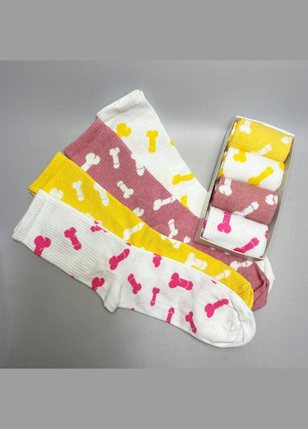 Комбинированные бокс мужских высоких носков 40-45 на 4 пары в подарочной коробке Vakko (306424094)