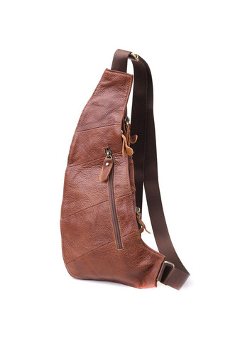 Зручна чоловіча сумка з великою кількістю кишень із натуральної шкіри 22963 Коричневий Vintage (348430321)