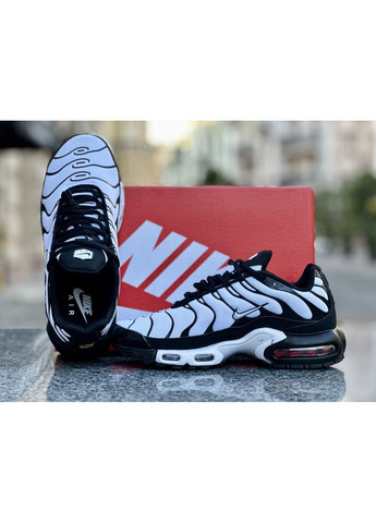 КРОСІВКИ ЖІНОЧІ NIKE AIR MAX PLUS TN WHITE / BLACK НАЙК АІР МАКС ТН ПЛЮС No Brand чорні демісезони (367168695)