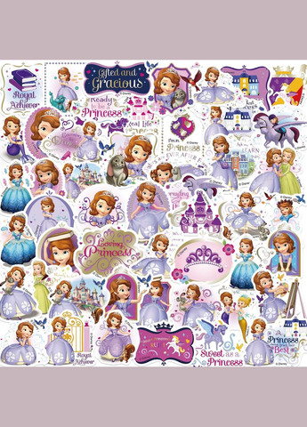 Набор виниловых наклеек Disney Princess Принцеса DSN-034 No Brand (359447577)
