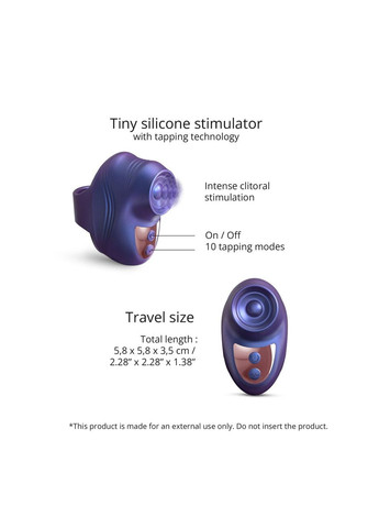 Вибратор на палец Love To Love KISSCOOL - IRIDESCENT INDIGO No Brand (315631638)