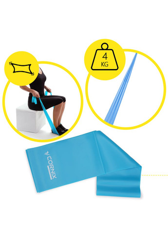 Стрічка-еспандер Flat Band 200 х 15 см для спорту та реабілітації 12 кг Cornix XR-0085 (275334164)