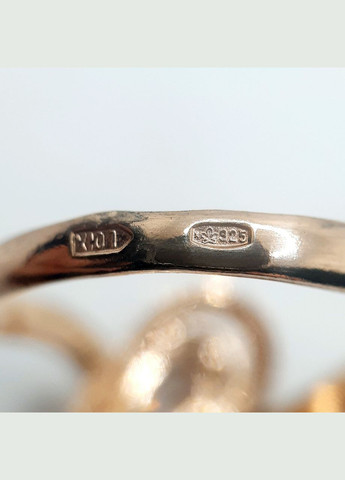 Кольцо серебро позолоченное 925° 3,10г. цветок () Харківський ювелірний завод 01101211 (305583059)