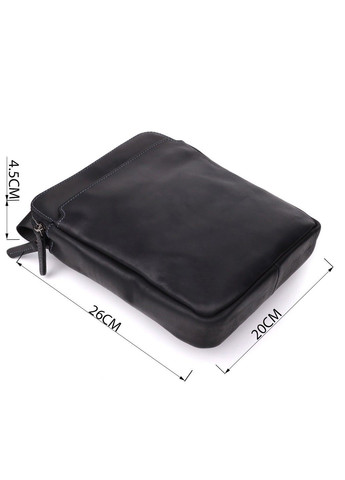 Практична чоловіча сумка через плече з вінтажної натуральної шкіри 20870_1 Чорний Shvigel (362971699)