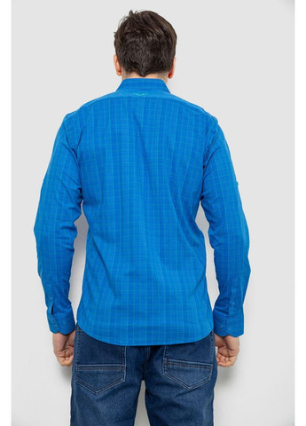 Сорочка чоловіча в клітку з принтом, колір джинс, 186RM04 Ager (373031770)