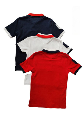 Красная летняя футболка на мальчика Tommy Hilfiger Футболка поло
