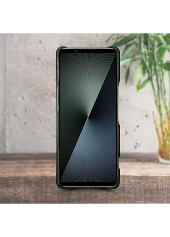 Кожаная накладка Cover для Sony Xperia 1 VII Чёрный (79339) Stenk (359472596)
