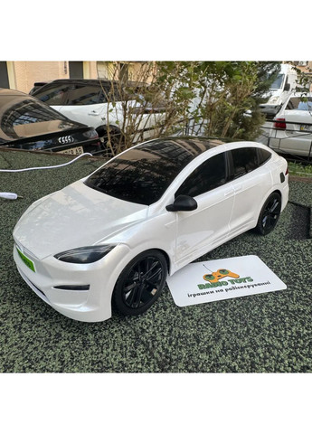 Инерционная металлопластиковая машинка PM3417 Tesla Model Х на радиоуправлении с зарядной станцией Белая TK Group (371745238)