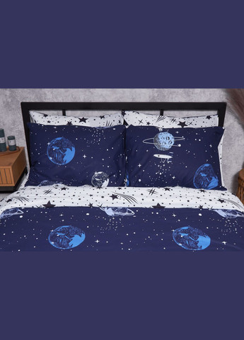 Комплект постельного белья Ranforce Elite «» двуспальный 175х210 наволочки 4х50х70 (MS-820001711) Moon&Star cosmos (285717859)