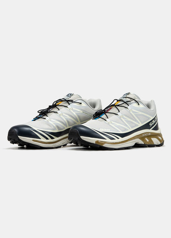 Белые всесезонные кроссовки мужские salomon xt-6 soft ground white | саломон хт-6 софт граунд белые No Brand