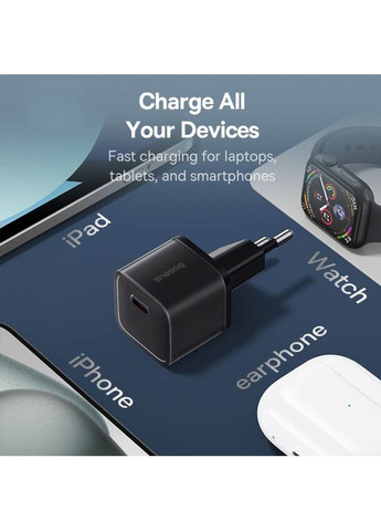 МЗП GaN5S OS 20W (1USB-C) (P10162503) Baseus (382609939)