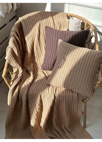 В'язана наволочка COTTON бежева 45х45 см декоративна для інтер'єру подарунок на свято ProDobro (369365351)