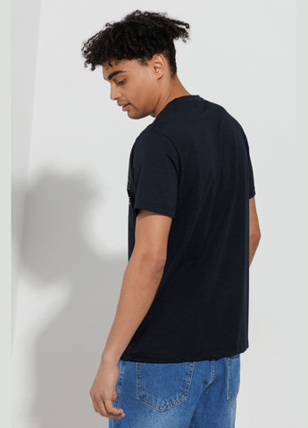 Темно-синяя футболка с принтом мужская hp-052 темно-синий Hope