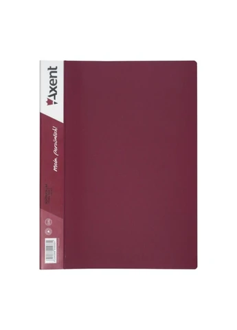 Папка з файлами (1030-04-А) Axent 30 sheet protectors, burgundy (401191002)
