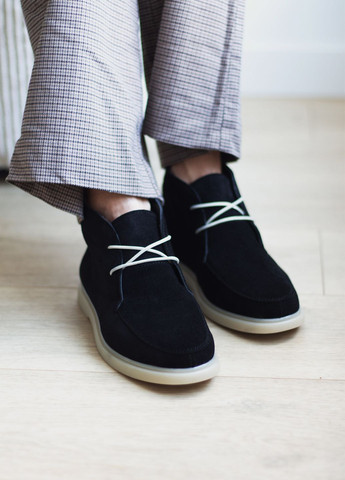 Осенние женские осенние лоферы на шнурках из натуральной замши. No Brand без декора из натуральной замши