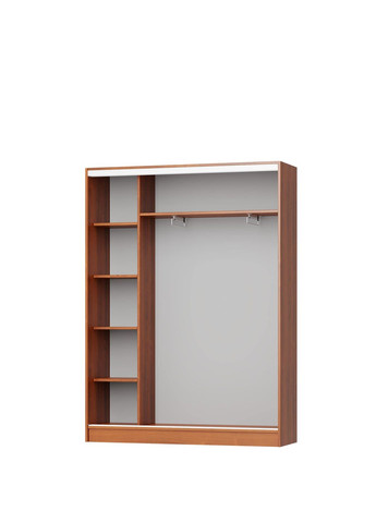 Шафа-купе дводверна Стандарт AL 2 Дзеркала 150x45x210 см Аляска сірий (MBS-2509) MebelStar (346289791)