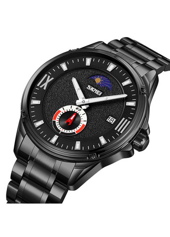 Часы кварцевые мужские с водонепроницаемостью 30м классические черные стрелочные с календарем ProDobro (367266503)