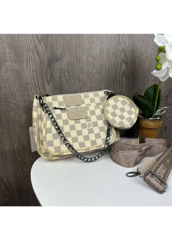 Жіноча Сумка Мульти Клатч 3 В 1 Стиль Луї Вітон Бежева Брендова Louis Vuitton Seli No Brand (392706315)